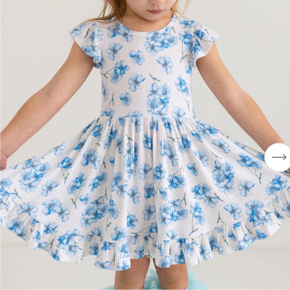 NWT Posh Peanut Limited Edition Everly Joy Ruffled Twirl Dress 10-12 years